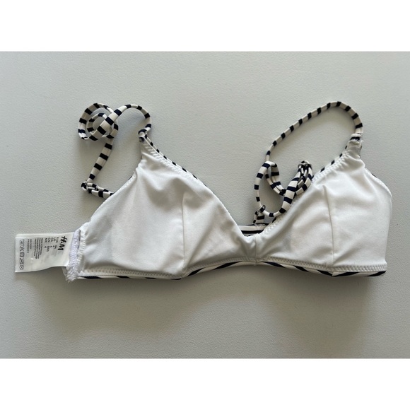 H&M nautical white and dark navy swim top - Picture 7 of 8